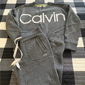 Calvin Klein Performance Gray Sweatshirt and Joggers Set